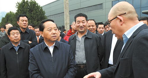 全市重大項目建設現場觀摩會在商州商丹園區(qū)山陽觀摩